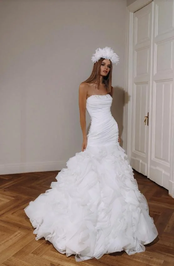 Cliente en robe de mariée Natalia Romanova — Boutique Carlota Bourg-en-Bresse